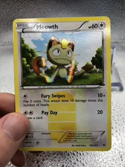 Meowth 102/101 Holo Secret Rare Pokemon TCG BW Noble Victories LP-NM - Image 2