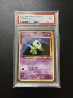 PSA 9 2000 Pokemon Japanese Celebi #251 Neo 3 - Image 1