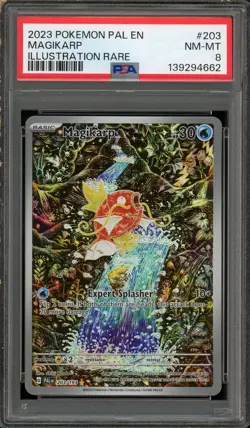 2023 Pokemon Paldea Evolved Magikarp #203 NM-MT PSA 8 Illustration Rare - Image 1