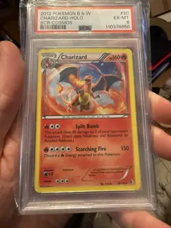 Pokemon 2012 Black White Charizard-Holo BCR-Cosmos 20/149 PSA 6 - Image 1
