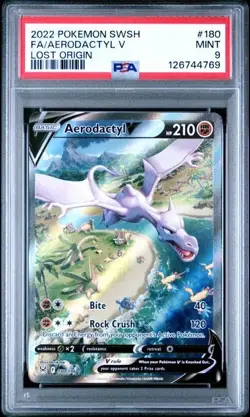 PSA 9 Aerodactyl V 180/196 Mint Lost Origin Alternate Alt Art Pokemon 🔥 180 - Image 1
