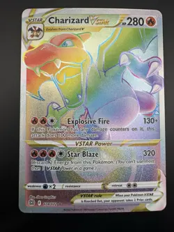 Charizard VSTAR 174/172 Rainbow Secret Rare Pokemon Brilliant Stars Near Mint - Image 3