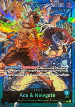 • Ace & Newgate • ST22-001 SR Starter Deck 22 Leader One Piece TCG NM - Image 1
