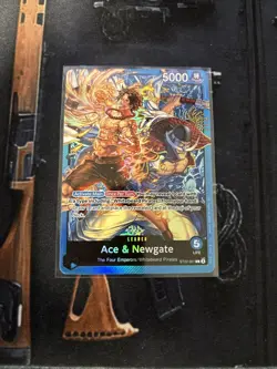 Ace & Newgate ST22-001 ONE PIECE Tcg Card Game NM Blue Leader - Image 1