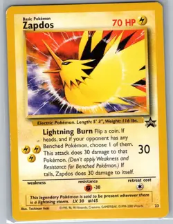 Zapdos 23 Non Holo WoTC Promo - Pokemon Card - NM - Image 1
