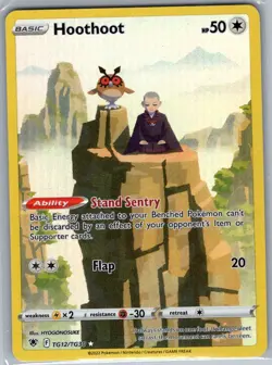 Hoothoot TG12/TG30 SWSH10: Astral Radiance Trainer Gallery - Pokemon Card - NM - Image 1