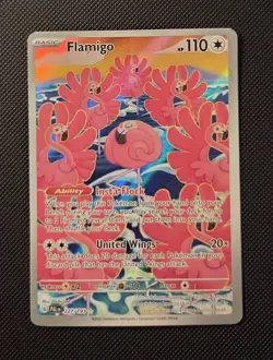 Pokemon TCG Flamigo 227/193 Paldea Evolved Illustration Rare Card - Image 1