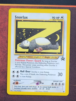 Snorlax Z Black Star Promo #49 Basic Pokemon Card TCG WOTC League - Image 1
