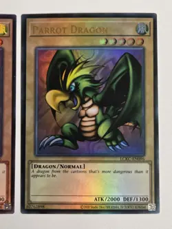 Parrot Dragon LCKC-EN096 Faded Max Holo Foil Bleed Misprint Yugioh Error Card - Image 2