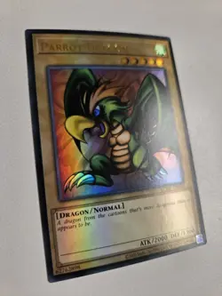 Parrot Dragon LCKC-EN096 Faded Max Holo Foil Bleed Misprint Yugioh Error Card - Image 3