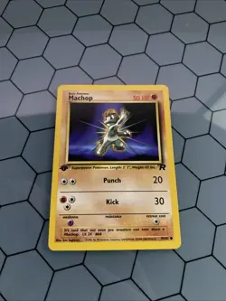 Machop - 59/82 - Team Rocket - 1st Edition - Vintage WOTC era Pokemon Card - Image 2