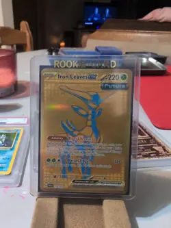 Pokemon TCG Iron Leaves EX Prismatic Evolutions Holo Card 176/131 Gold - Image 1