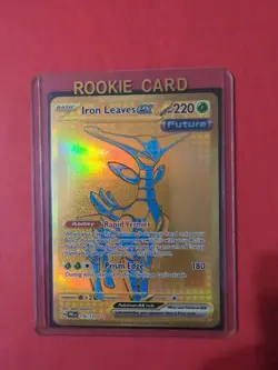 Pokemon TCG Iron Leaves EX Prismatic Evolutions Holo Card 176/131 Gold - Image 2