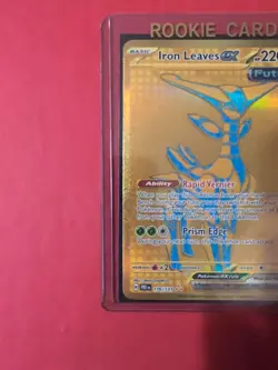 Pokemon TCG Iron Leaves EX Prismatic Evolutions Holo Card 176/131 Gold - Image 4