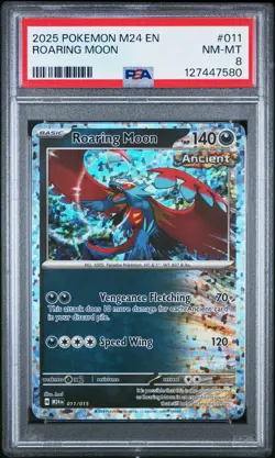 2025 POKEMON M24 EN-MCDONALD'S COLLECTION #011 ROARING MOON PSA 8 - Image 1