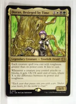 Doran, Besieged by Time Altered Art Hand Painted MTG Magic the Gathering Anime - Image 1