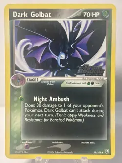 Pokemon TCG Dark Golbat 34/109, EX Team Rocket Returns Set, Reverse Holo *NM/LP* - Image 1