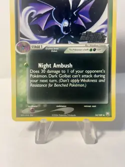 Pokemon TCG Dark Golbat 34/109, EX Team Rocket Returns Set, Reverse Holo *NM/LP* - Image 4