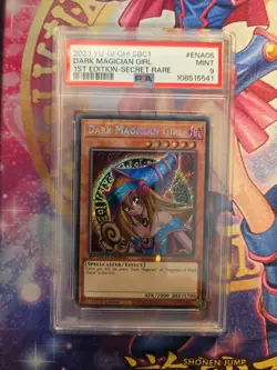 2023 Yu-Gi-Oh! SBC1 Dark Magician Girl #ENA05 1st Edition Secret Rare PSA 9 - Image 1
