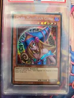 2023 Yu-Gi-Oh! SBC1 Dark Magician Girl #ENA05 1st Edition Secret Rare PSA 9 - Image 3