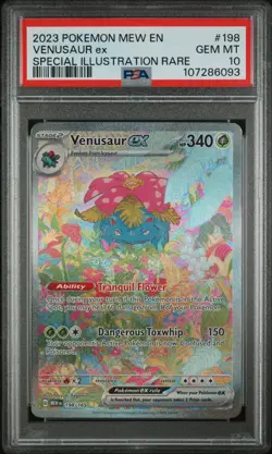 Venusaur EX 198/165 SIR Pokemon Scarlet & Violet 151 PSA 10 GEM MINT ✨ - Image 1
