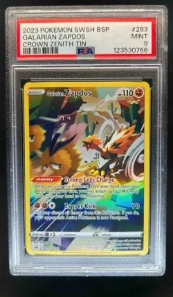 2019-2023 Pokemon SWSH Black Star Promos Galarian Zapdos #SWSH283 PSA 9 - Image 1