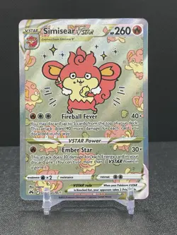 Pokemon Simisear VStar Galarian Gallery Ultra Rare #GG37 Crown Zenith - Image 1