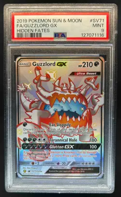 2019 Pokemon SM Hidden Fates Guzzlord GX Shiny Vault Rare #SV71/SV94 PSA 9 - Image 1