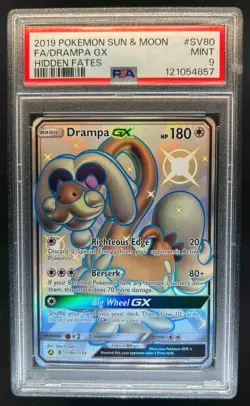 2019 Pokemon SM Hidden Fates Drampa GX Shiny Vault Rare #SV80/SV94 PSA 9 - Image 1