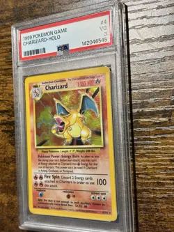 Pokemon TCG Charizard 4/102 Base Set Holo PSA 3 VG CONDITION - New Cert Number - Image 3