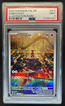 2023 Pokemon SV Paldea Evolved Sandygast #214/193 PSA 9 - Image 1