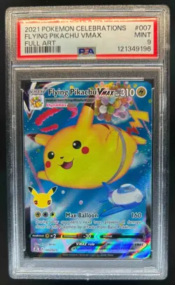 2021 Pokemon SWSH Celebrations Flying Pikachu VM #007/025 PSA 9 - Image 1