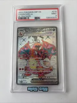 2023 POKEMON OBF EN-OBSIDIAN FLAMES ULTRA RARE #215 CHARIZARD EX PSA 9 - Image 1