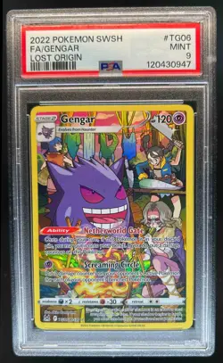 2022 Pokemon SWSH Lost Origin Gengar Trainer Gallery #TG06/TG30 PSA 9 - Image 1