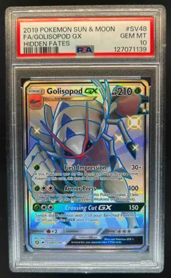 2019 Pokemon SM Hidden Fates Golisopod GX Shiny Vault Rare #SV48/SV94 PSA 10 - Image 1