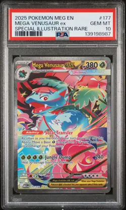2025 POKEMON MEG EN-MEGA EVOLUTION #177 MEGA VENUSAUR EX PSA 10 - Image 1