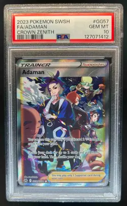2023 Pokemon SWSH Crown Zenith Adaman Galarian Gallery #GG57/GG70 PSA 10 - Image 1