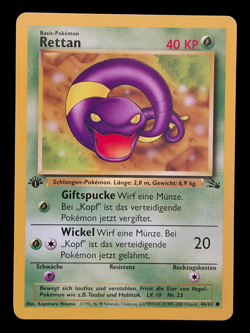 1. Edition Rettan 46/62 Fossil Deutsch Vintage Pokemon Karten - Image 1