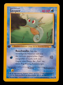 1. Edition Seeper 49/62 Fossil Deutsch Vintage Pokemon Karten - Image 1