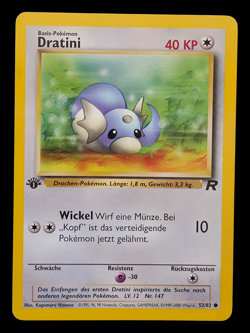 1. Edition Dratini Team Rocket Deutsch 53/82 Vintage Pokemon Karten - Image 1