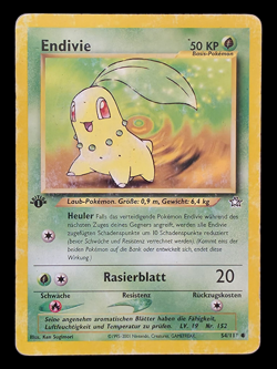1. Edition Endivie 54/111 Neo Genesis Deutsch Vintage Pokemon Karten - Image 1