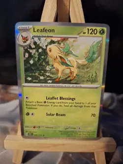 POKEMON LEAFEON HOLO 005/131 PRISMATIC EVOLUTIONS PACK FRESH - Image 1