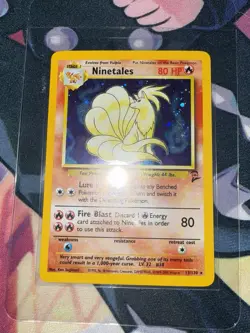 Pokemon TCG Ninetales 13/130 Base Set 2 Holo Rare NM Condition - Image 1