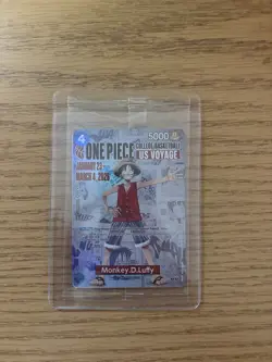 One Piece Monkey Luffy College Basketball Promo Card SEALED RARE - Image 1