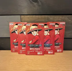 One Piece OP-13 CARRYING ON HIS WILL Sleeved Booster Packs Lot Of 5 English 5x - Image 1