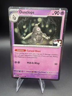2025 Pokemon Stamped Play! Prize Pack Series 7 Dusclops 019/064 Cosmo Holo - NM - Image 1