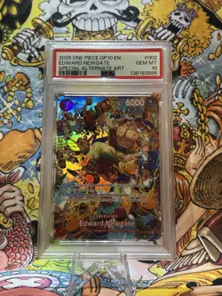 2025 ONE PIECE OP10-ROYAL BLOOD SPECIAL ALTERNATE ART #002 EDWARD NEWGATE PSA 10 - Image 1