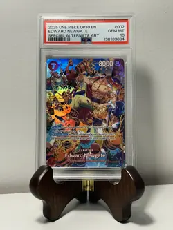 2025 ONE PIECE OP10-ROYAL BLOOD SPECIAL ALTERNATE ART #002 EDWARD NEWGATE PSA 10 - Image 1