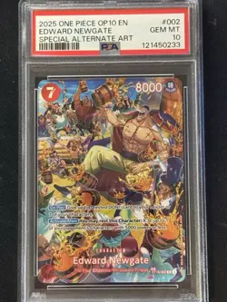 2025 ONE PIECE EDWARD NEWGATE OP10-002 PSA 10 SPECIAL ALTERNATE ART ROYAL BLOOD - Image 3