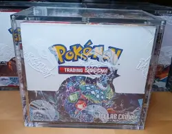 Pokemon TCG Stellar Crown Booster Box 36 Packs Factory SEALED w/ Acrylic - Image 1